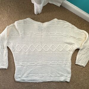 Abercrombie Cream Cable Sweater